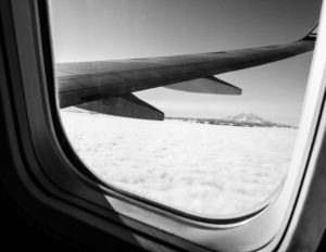 plane wing view