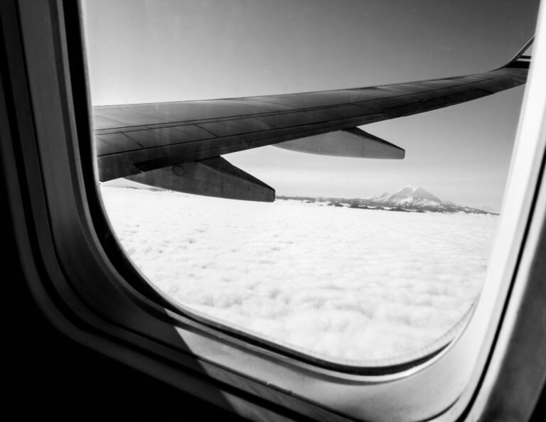 plane wing view
